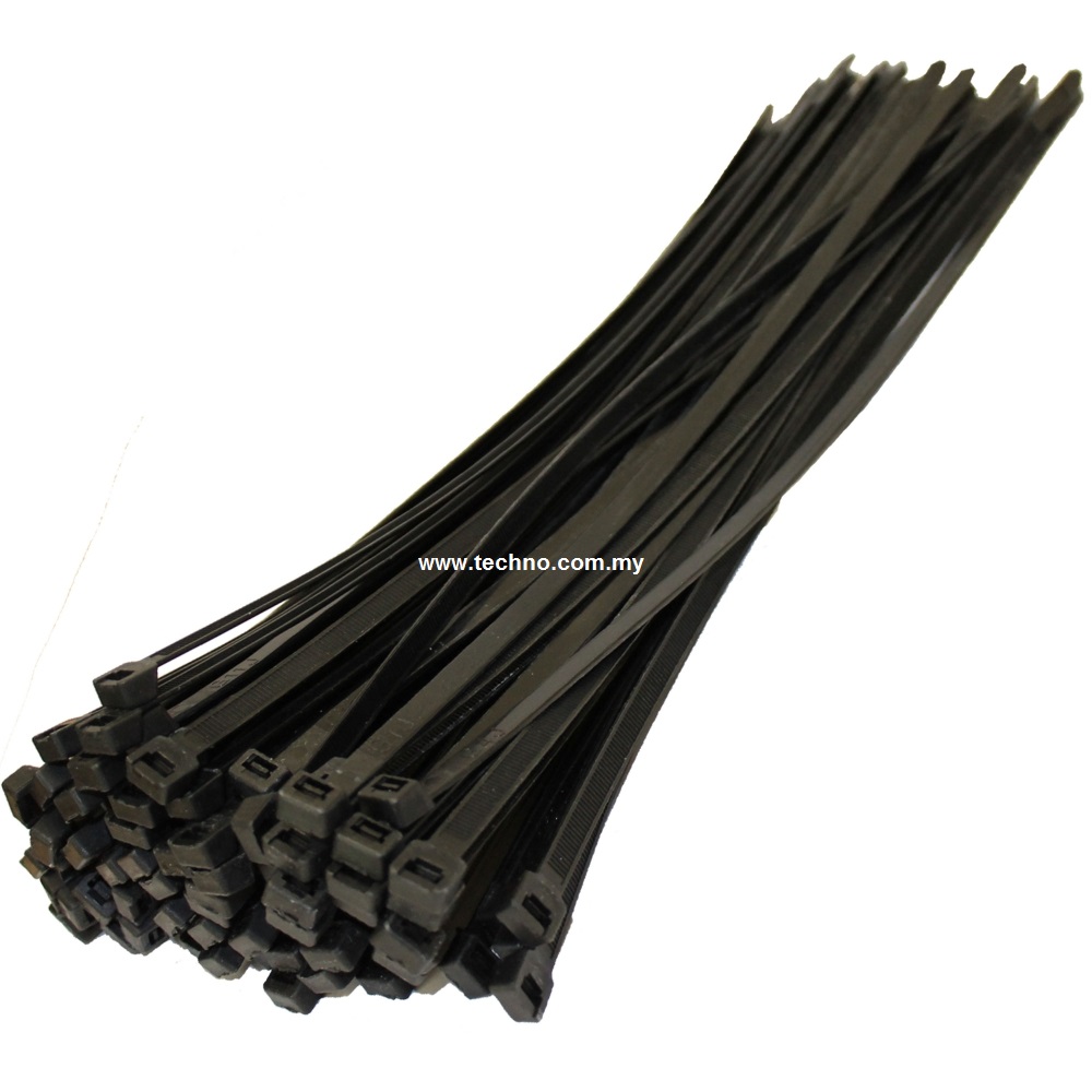 53-CT308B CABLE TIE PACK- BLACK COLOR 8"X4.8MM - Click Image to Close